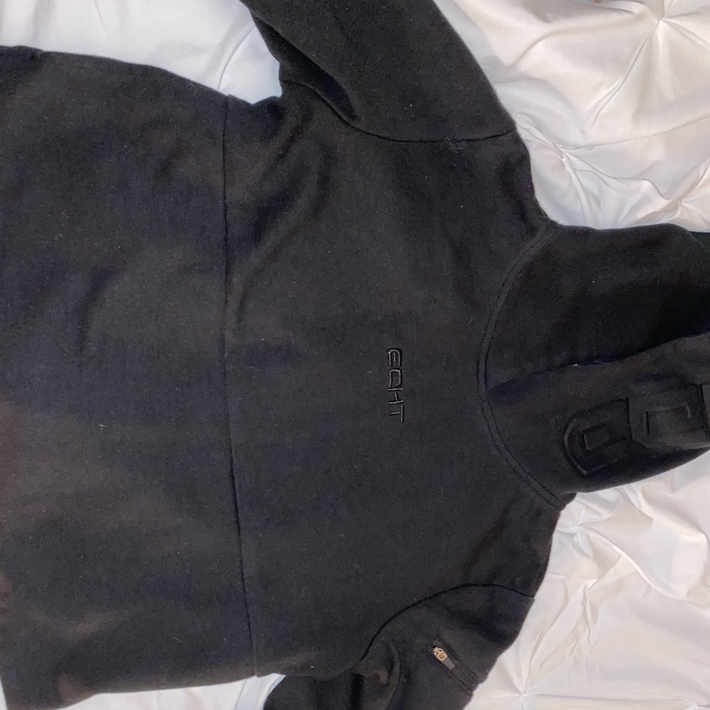 Black cropped hoodie